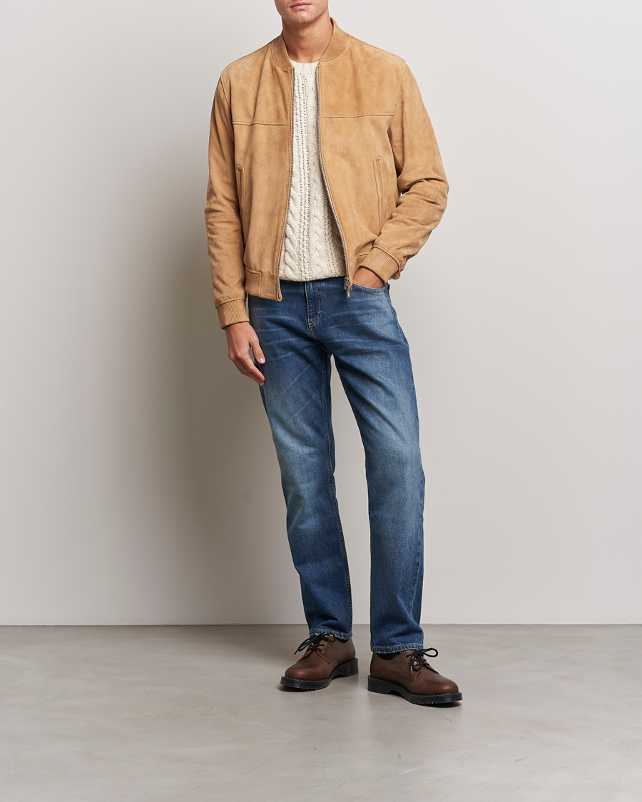 Uomini | Giacche | BOSS BLACK | Malbano Suede Jacket Medium Beige