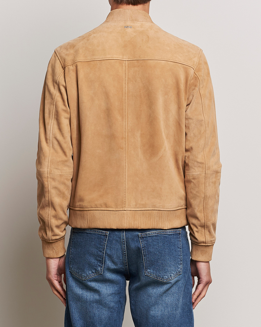 Uomini | Giacche | BOSS BLACK | Malbano Suede Jacket Medium Beige