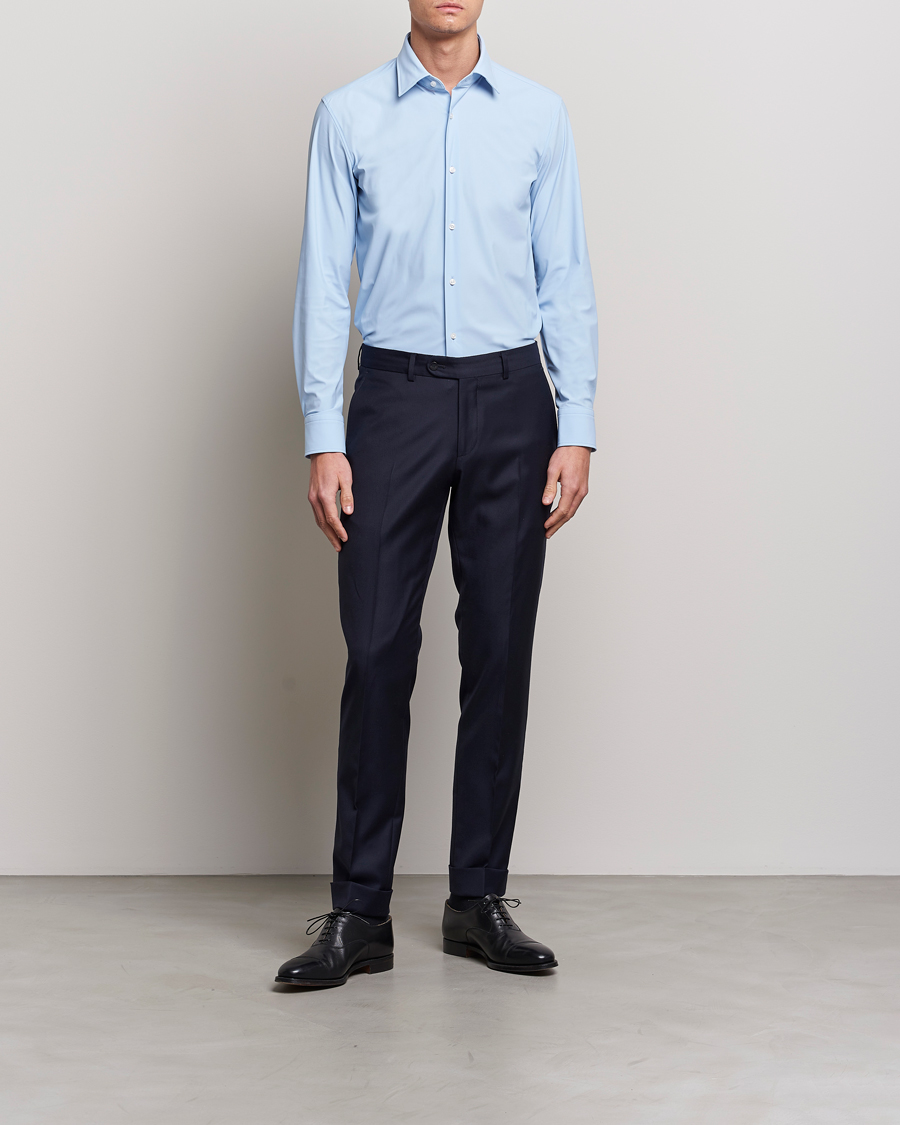 Uomini | Camicie | BOSS BLACK | Hank 4-Way Stretch Shirt Light Blue