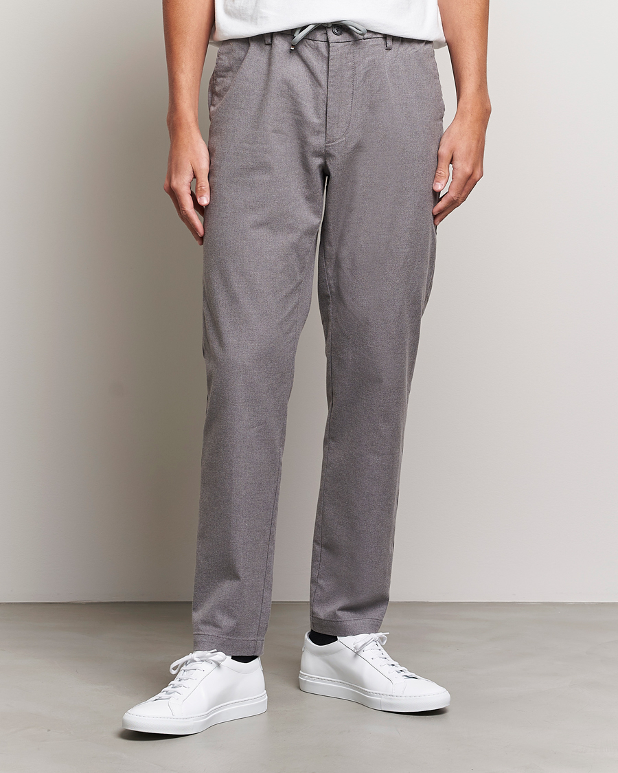 Uomini | Pantaloni | BOSS BLACK | Kane Pleated Drawstring Trousers Silver