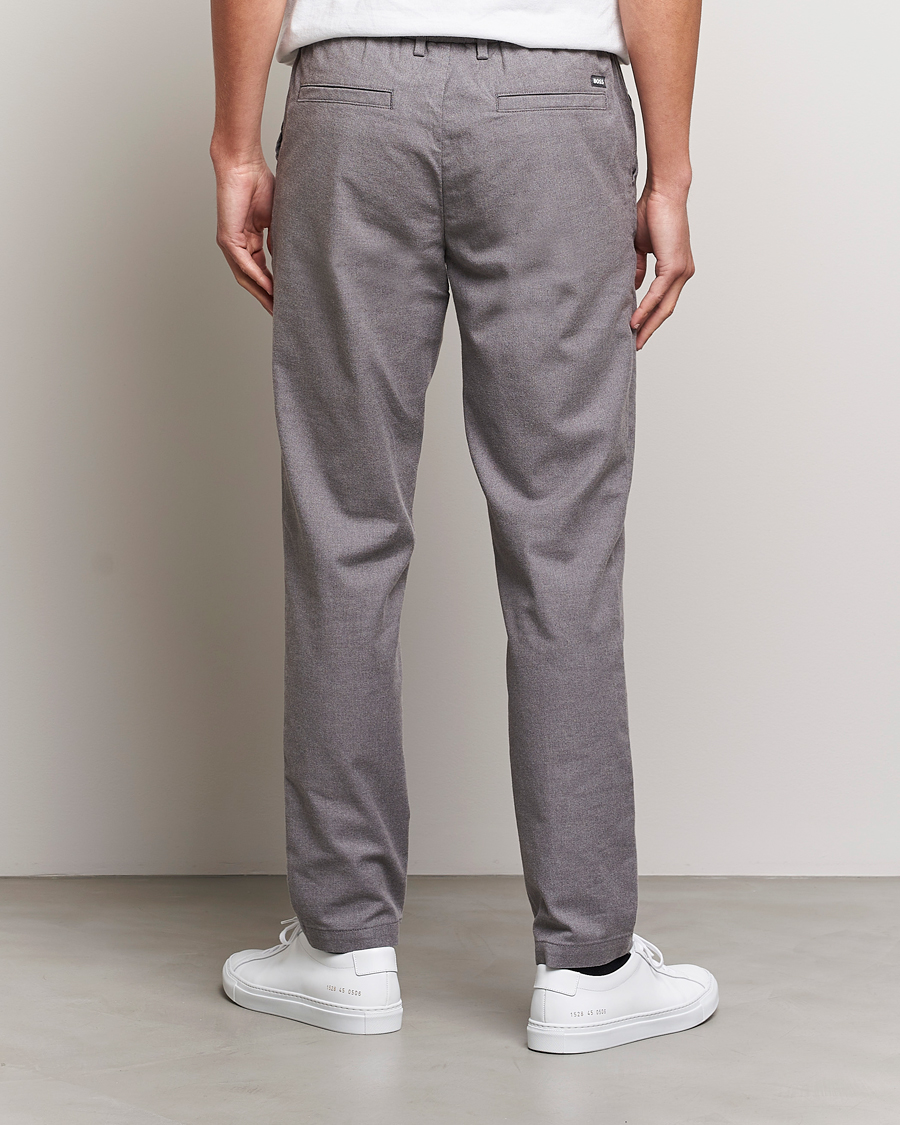 Uomini | Pantaloni | BOSS BLACK | Kane Pleated Drawstring Trousers Silver
