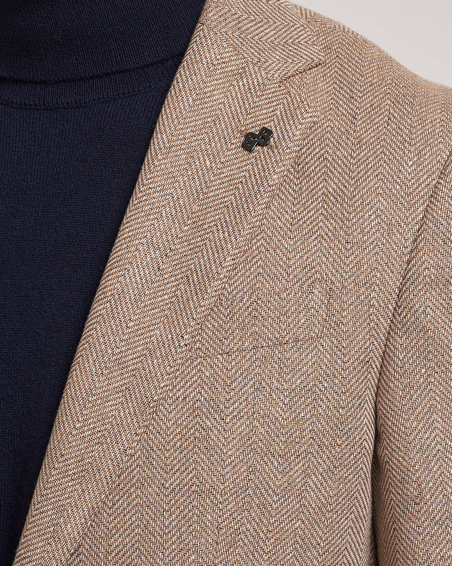Uomini | Blazers | BOSS BLACK | Huston Herringbone Blazer Medium Beige