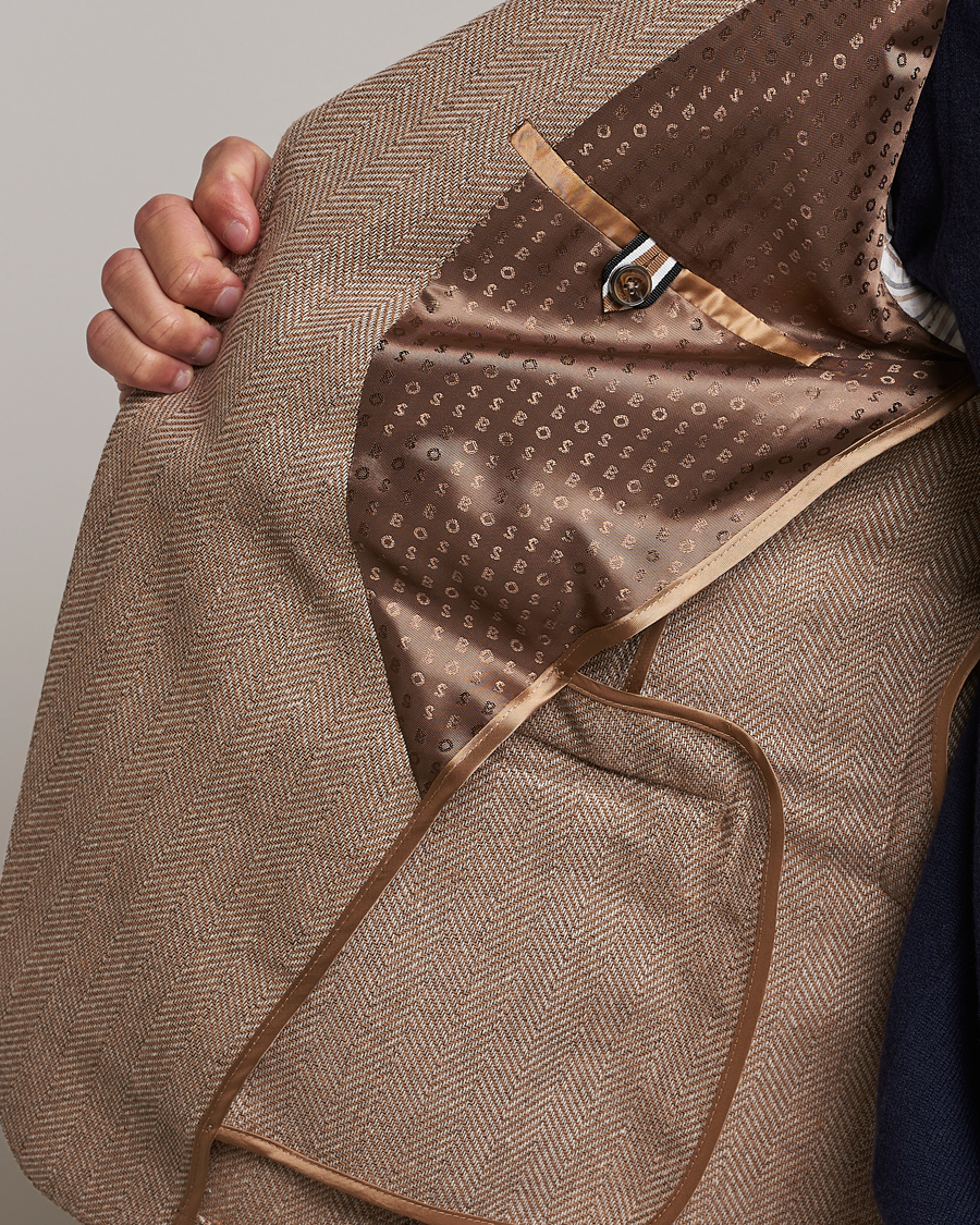 Uomini | Blazers | BOSS BLACK | Huston Herringbone Blazer Medium Beige