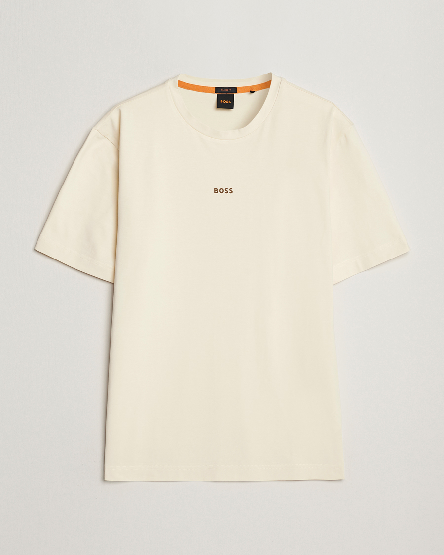 Uomini | T-shirt | BOSS ORANGE | Tchup Logo Crew Neck T-Shirt Light Beige