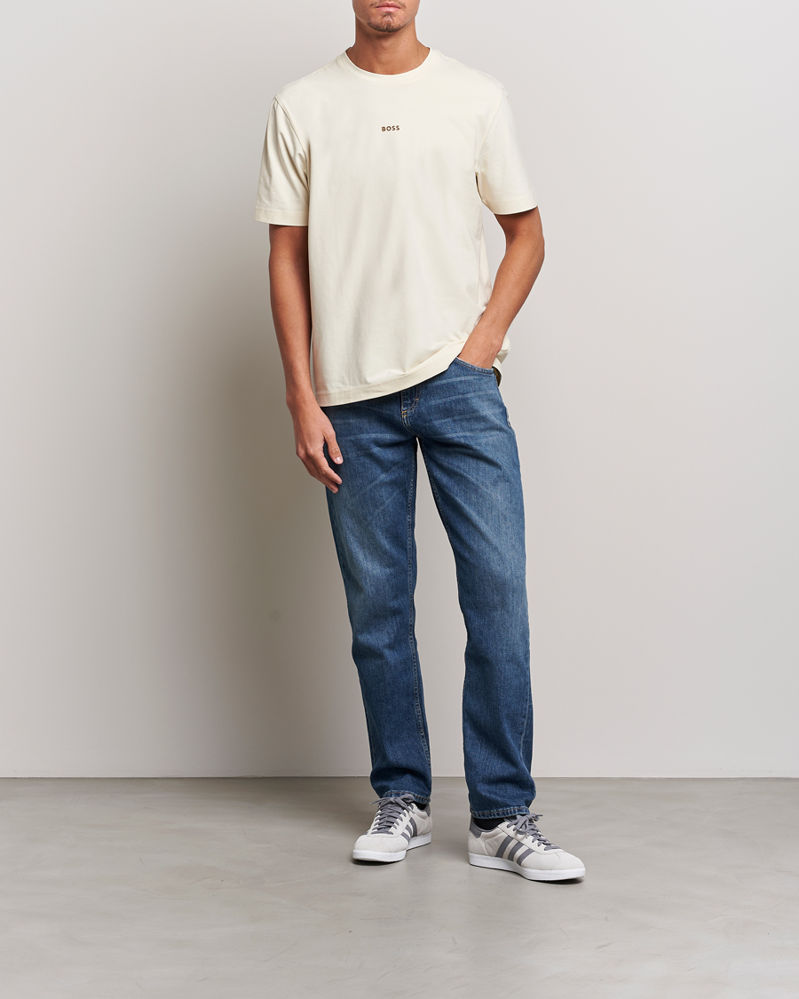 Uomini | T-shirt | BOSS ORANGE | Tchup Logo Crew Neck T-Shirt Light Beige