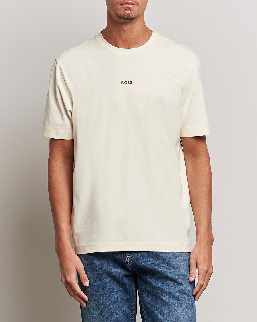 Uomini | T-shirt | BOSS ORANGE | Tchup Logo Crew Neck T-Shirt Light Beige