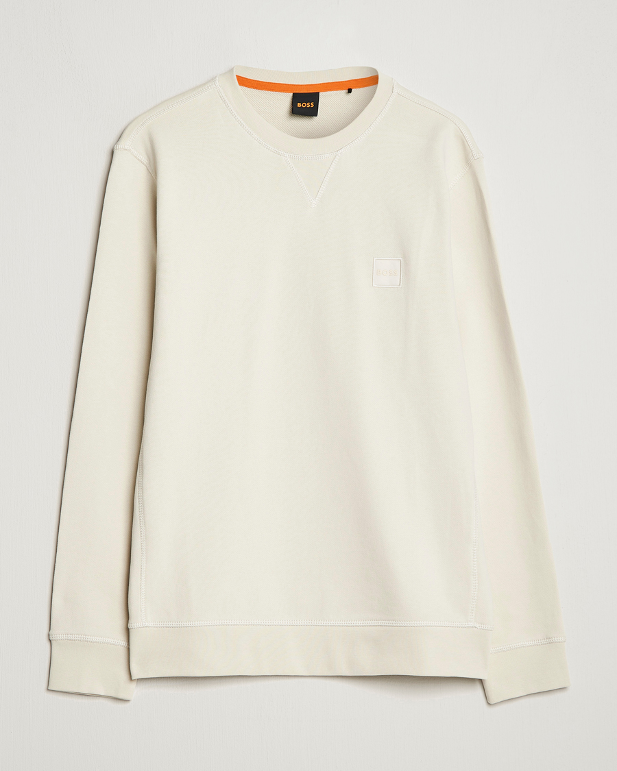Uomini | Maglieria | BOSS ORANGE | Westart Logo Sweatshirt Light Beige