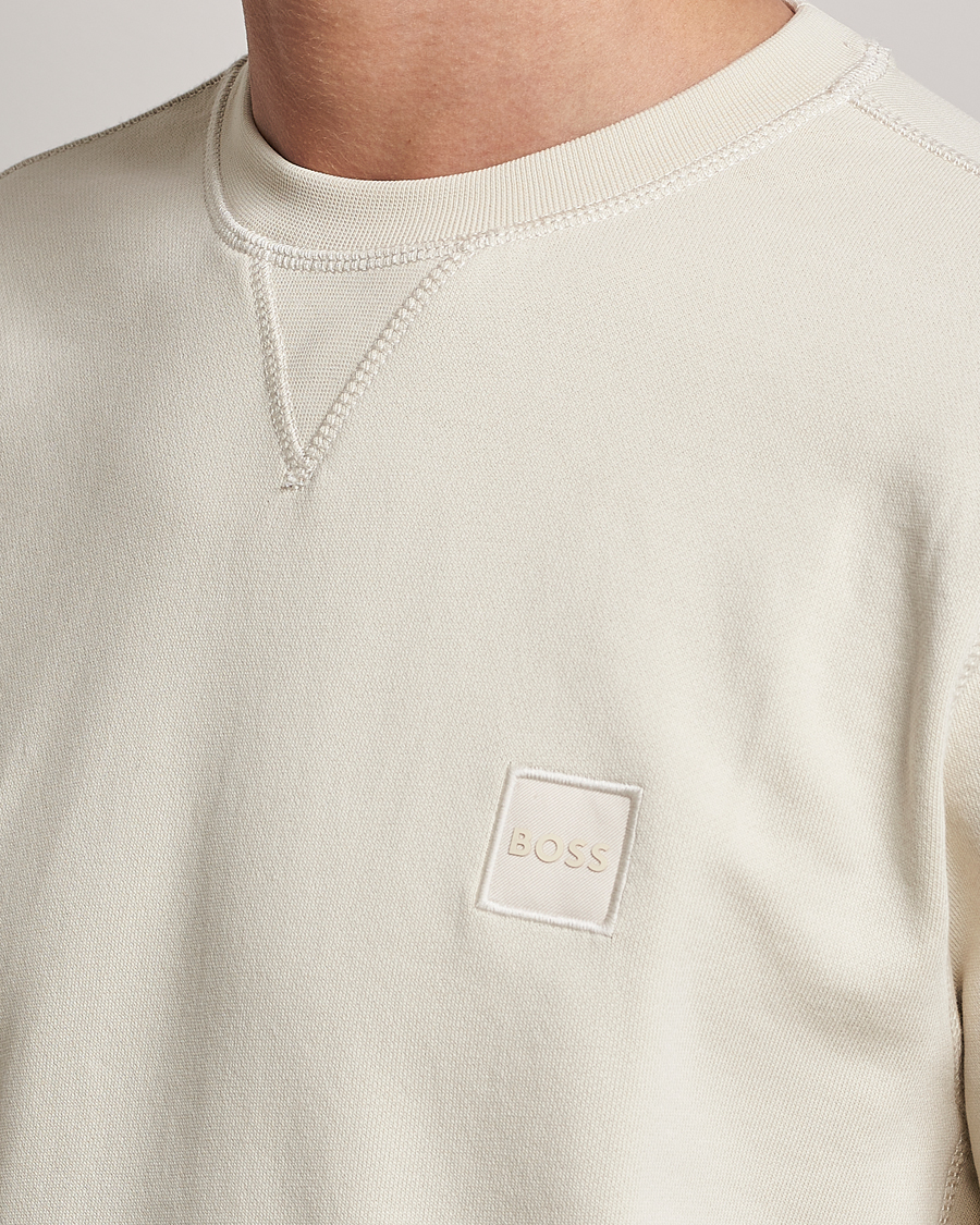 Uomini | Maglieria | BOSS ORANGE | Westart Logo Sweatshirt Light Beige