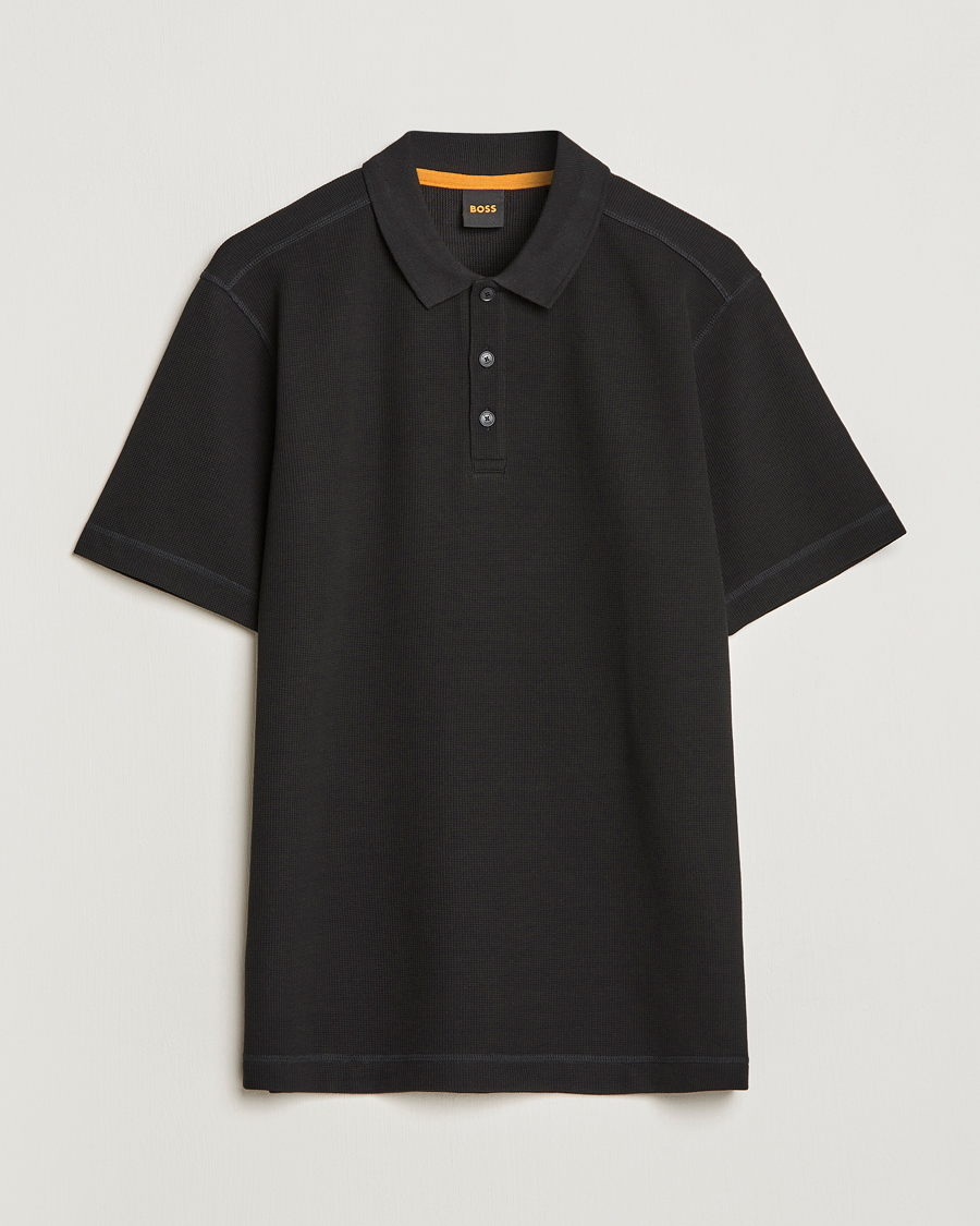 Uomini | Polo | BOSS ORANGE | Petempesto Knitted Polo Black