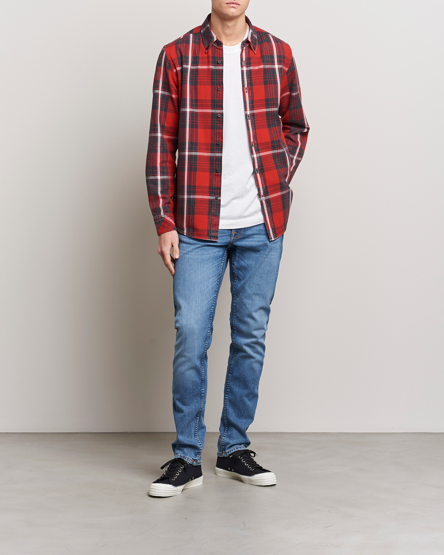 Uomini | Camicie | BOSS ORANGE | Rickert Checked Shirt Red/Grey