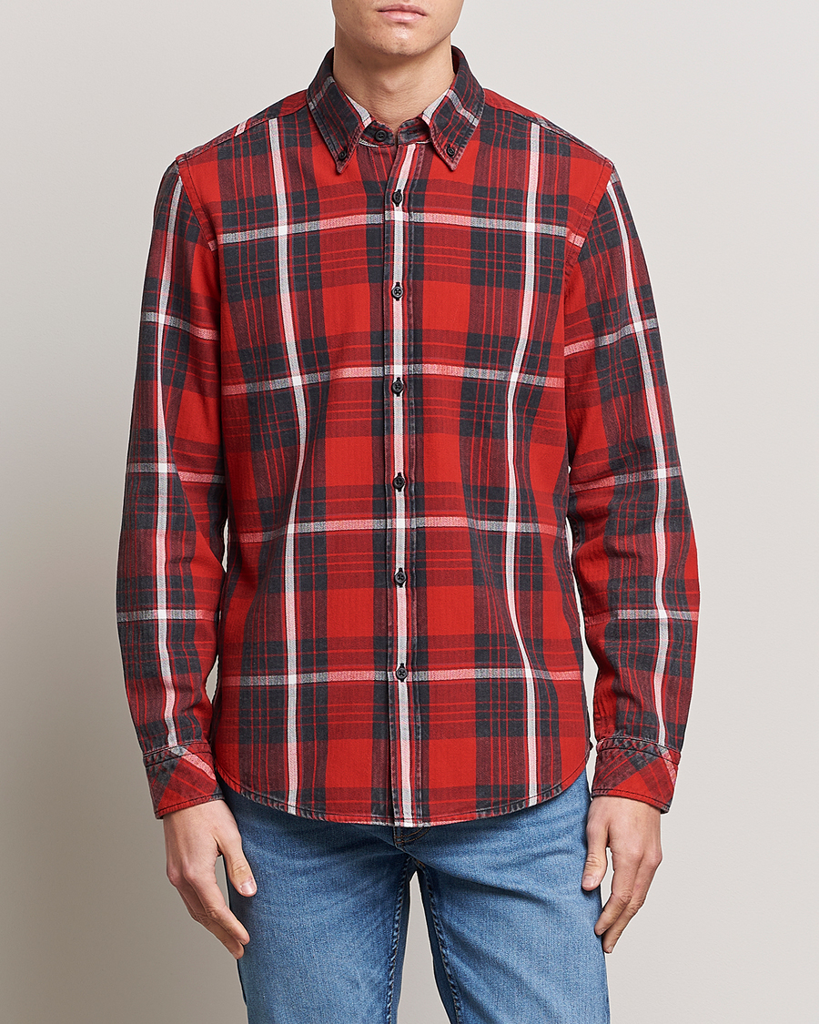 Uomini | Camicie | BOSS ORANGE | Rickert Checked Shirt Red/Grey