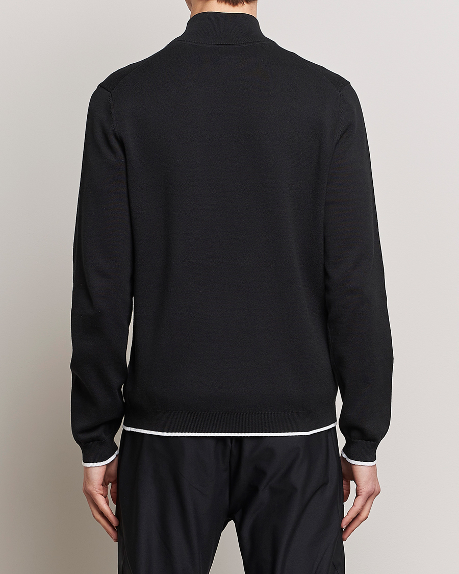 Uomini | Maglieria | BOSS GREEN | Zallo Knitted Half Zip Sweater Black