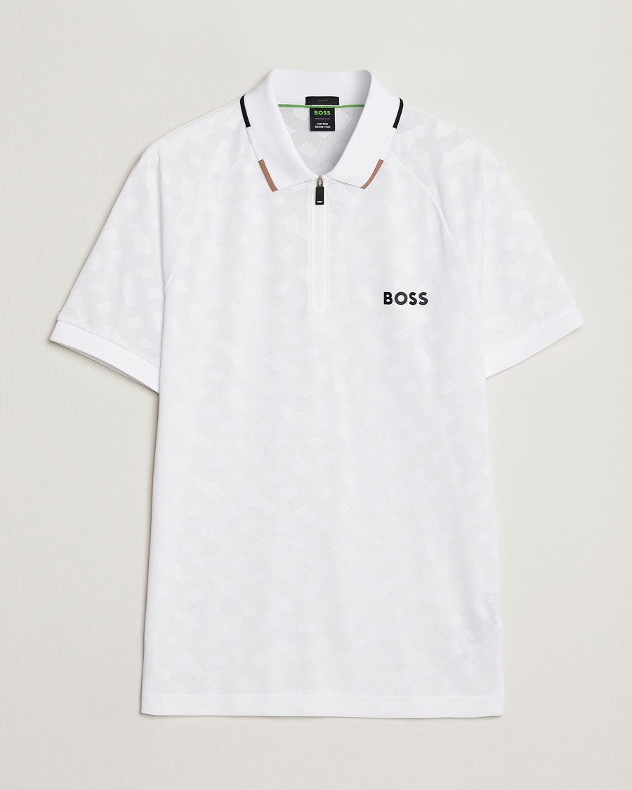 Uomini | Polo | BOSS GREEN | Philix MB Monogram Polo White