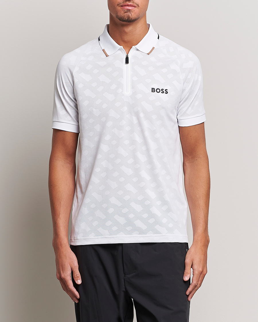 Uomini | Polo | BOSS GREEN | Philix MB Monogram Polo White