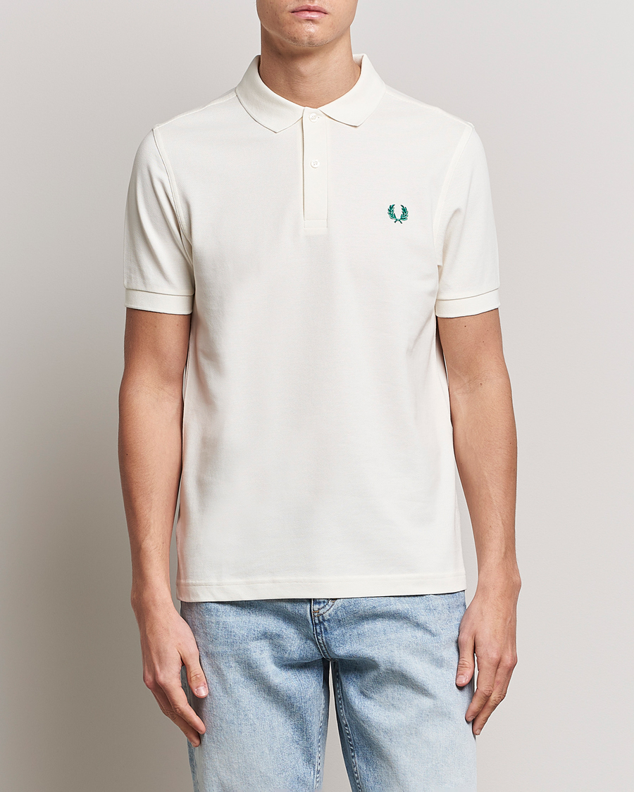 Uomini | Polo | Fred Perry | Plain Polo Shirt Light Ecru