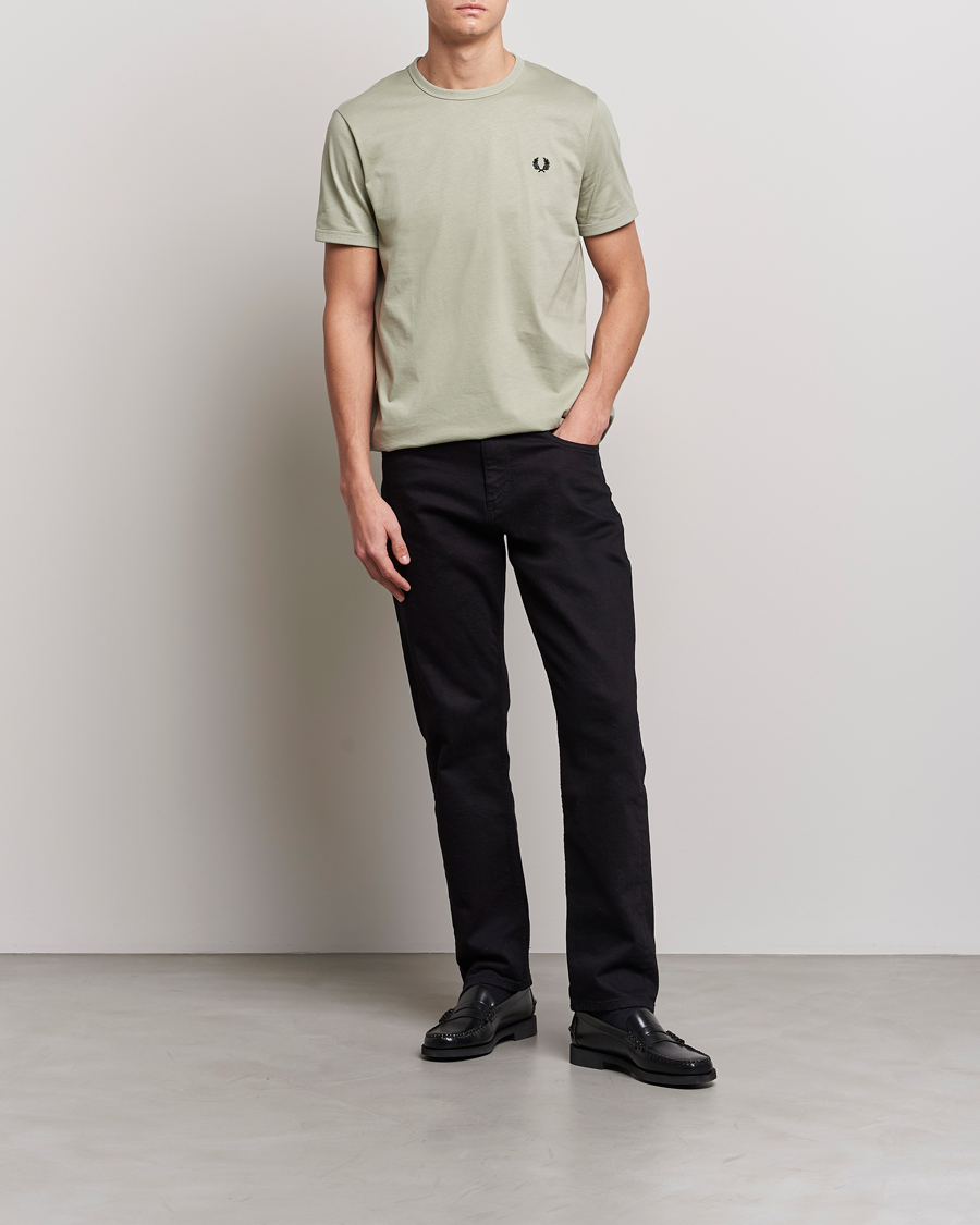 Uomini | T-shirt | Fred Perry | Ringer Cotton T-Shirt Seagrass