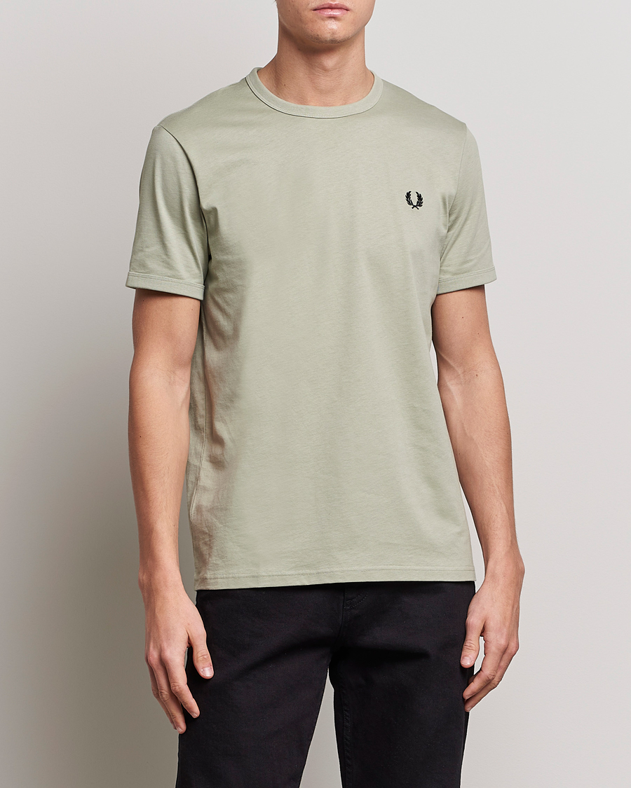 Uomini | T-shirt | Fred Perry | Ringer Cotton T-Shirt Seagrass