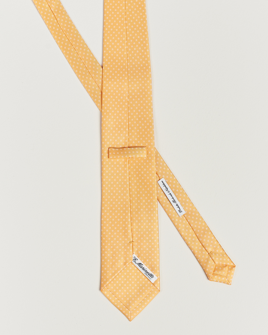 Uomini | E. Marinella 3-Fold Printed Silk Tie Yellow | E. Marinella | 3-Fold Printed Silk Tie Yellow