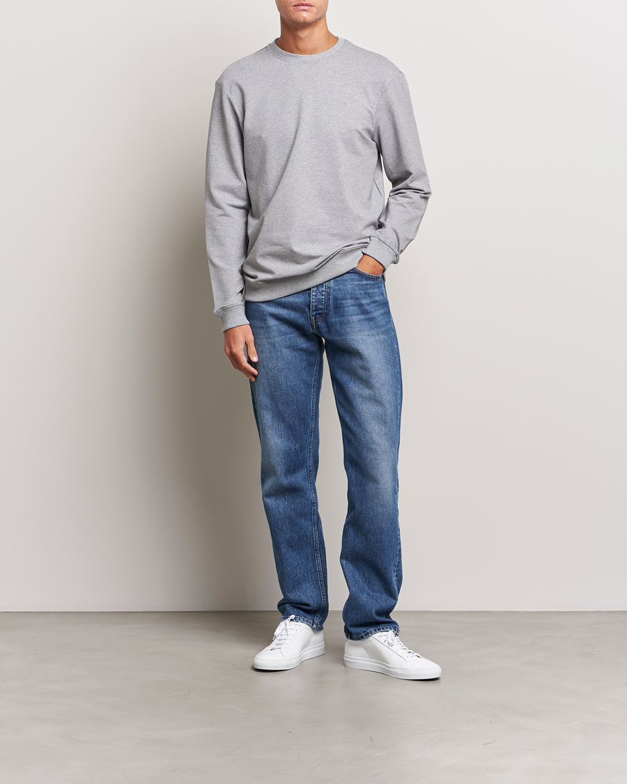Uomini | Maglieria | Bread & Boxers | Loungewear Crew Neck Sweatshirt Grey Melange