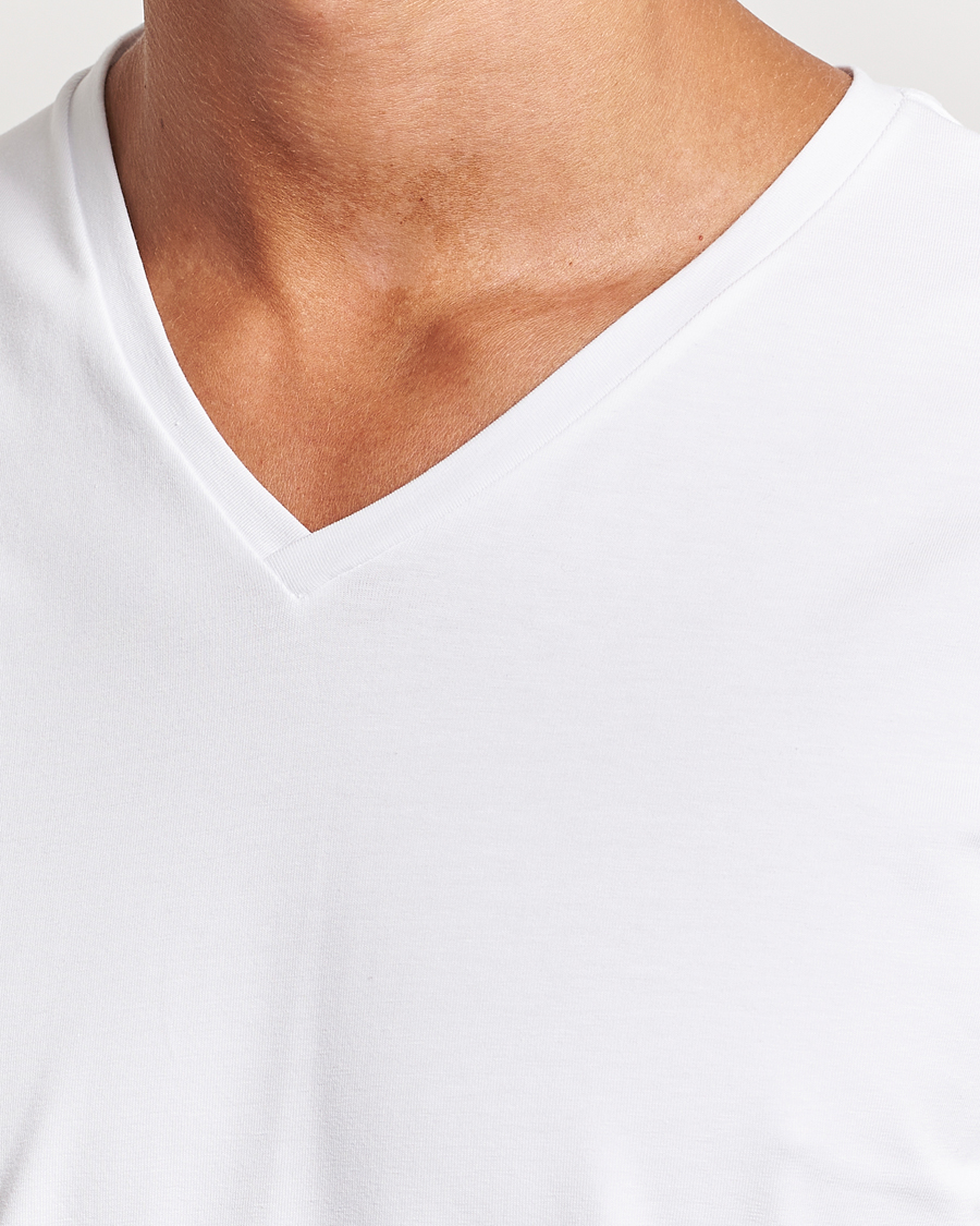 Uomini | T-shirt | Bread & Boxers | 2-Pack V-Neck T-Shirt White