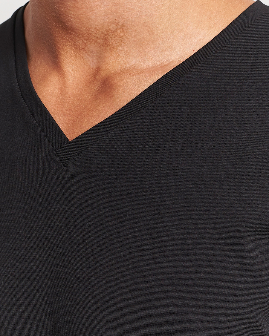 Uomini | T-shirt | Bread & Boxers | 2-Pack V-Neck T-Shirt Black