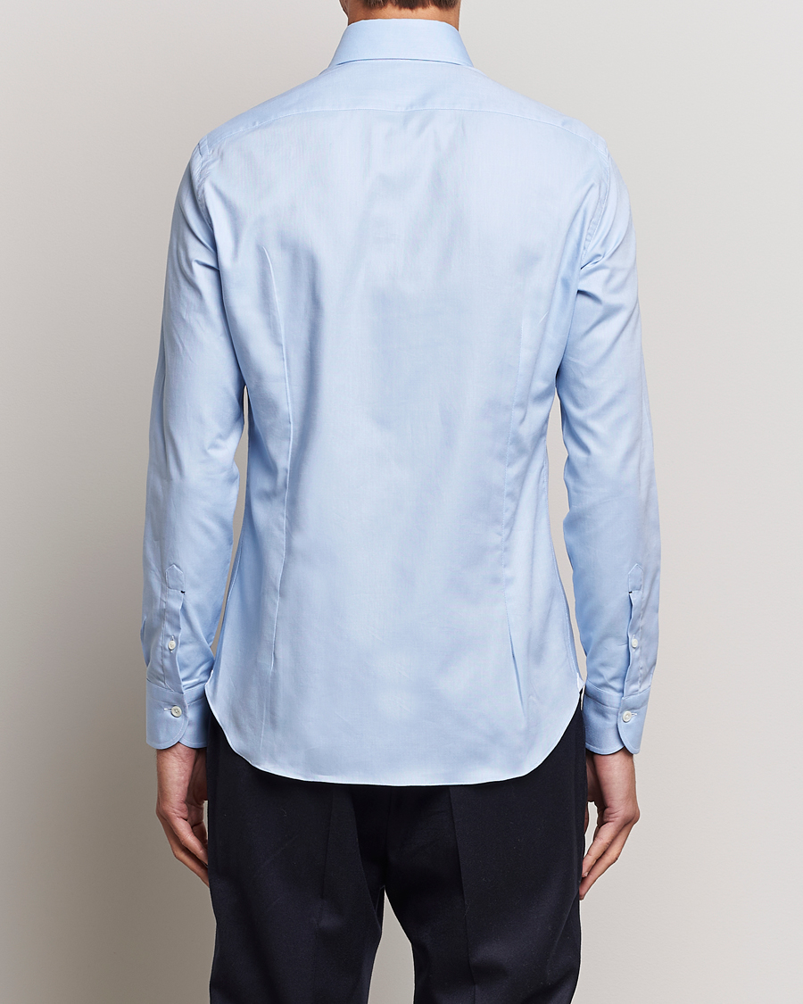 Uomini | Camicie | Mazzarelli | Soft Washed Button Down Oxford Shirt Light Blue
