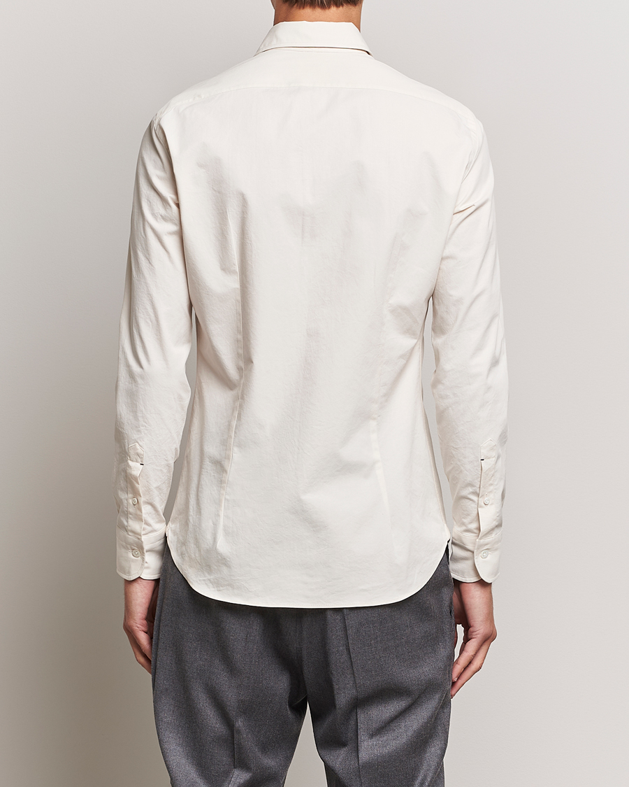 Uomini | Camicie | Mazzarelli | Soft Twill Cotton Shirt White