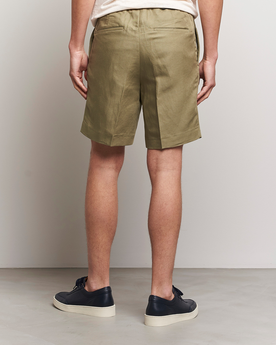 Uomini | Pantaloncini | J.Lindeberg | Baron Tencel/Linen Shorts Aloe