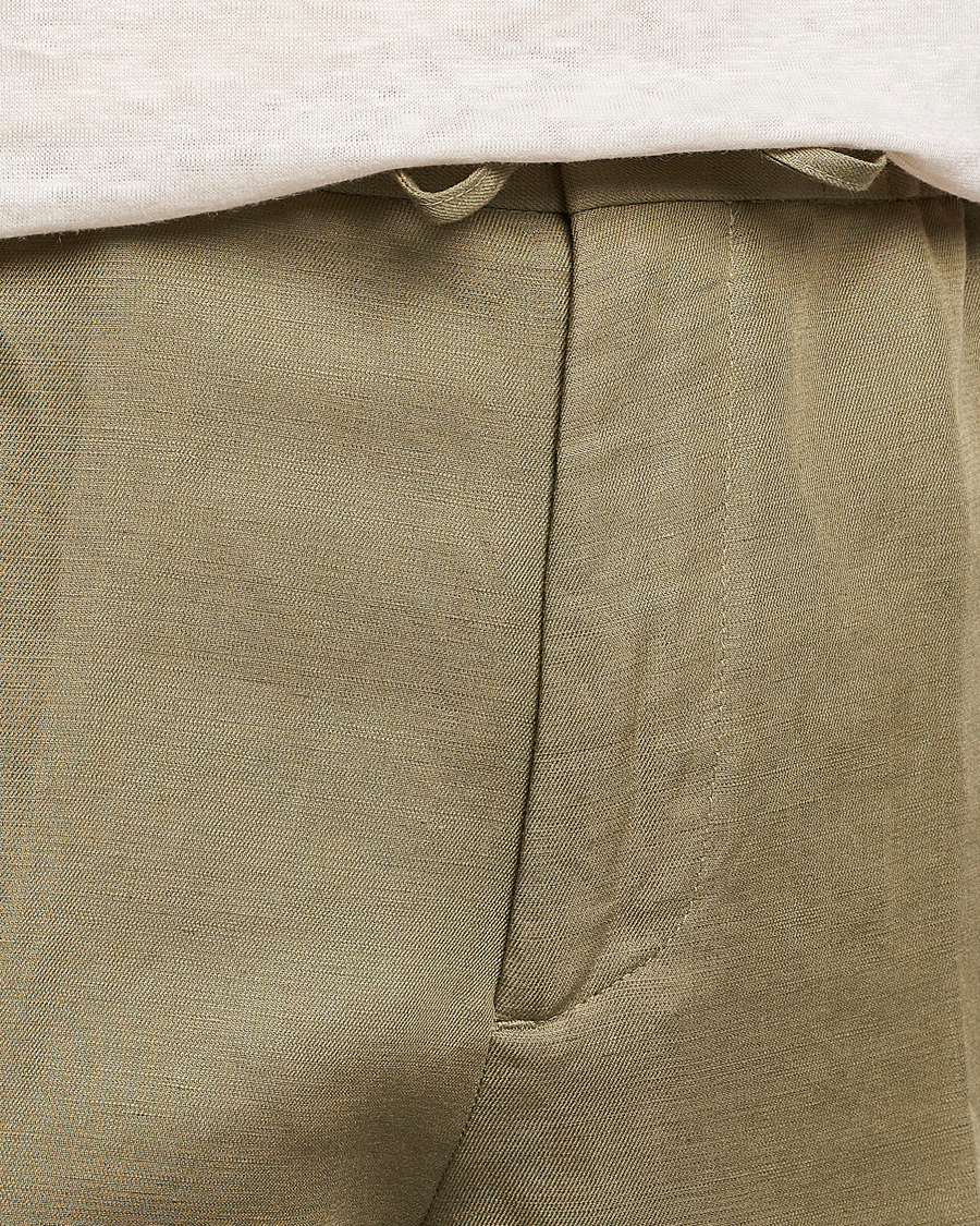 Uomini | Pantaloncini | J.Lindeberg | Baron Tencel/Linen Shorts Aloe