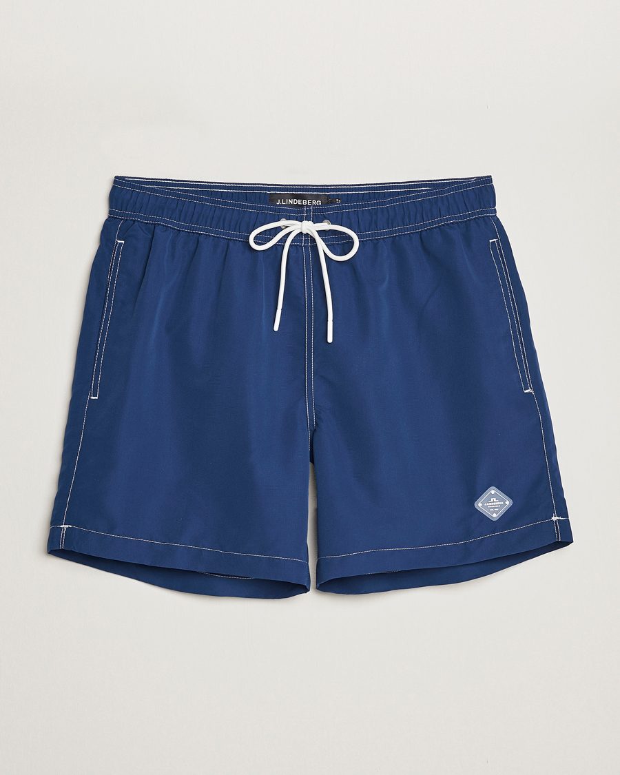 Uomini | Costumi da bagno | J.Lindeberg | Banks Solid Swimshorts Midnight Blue