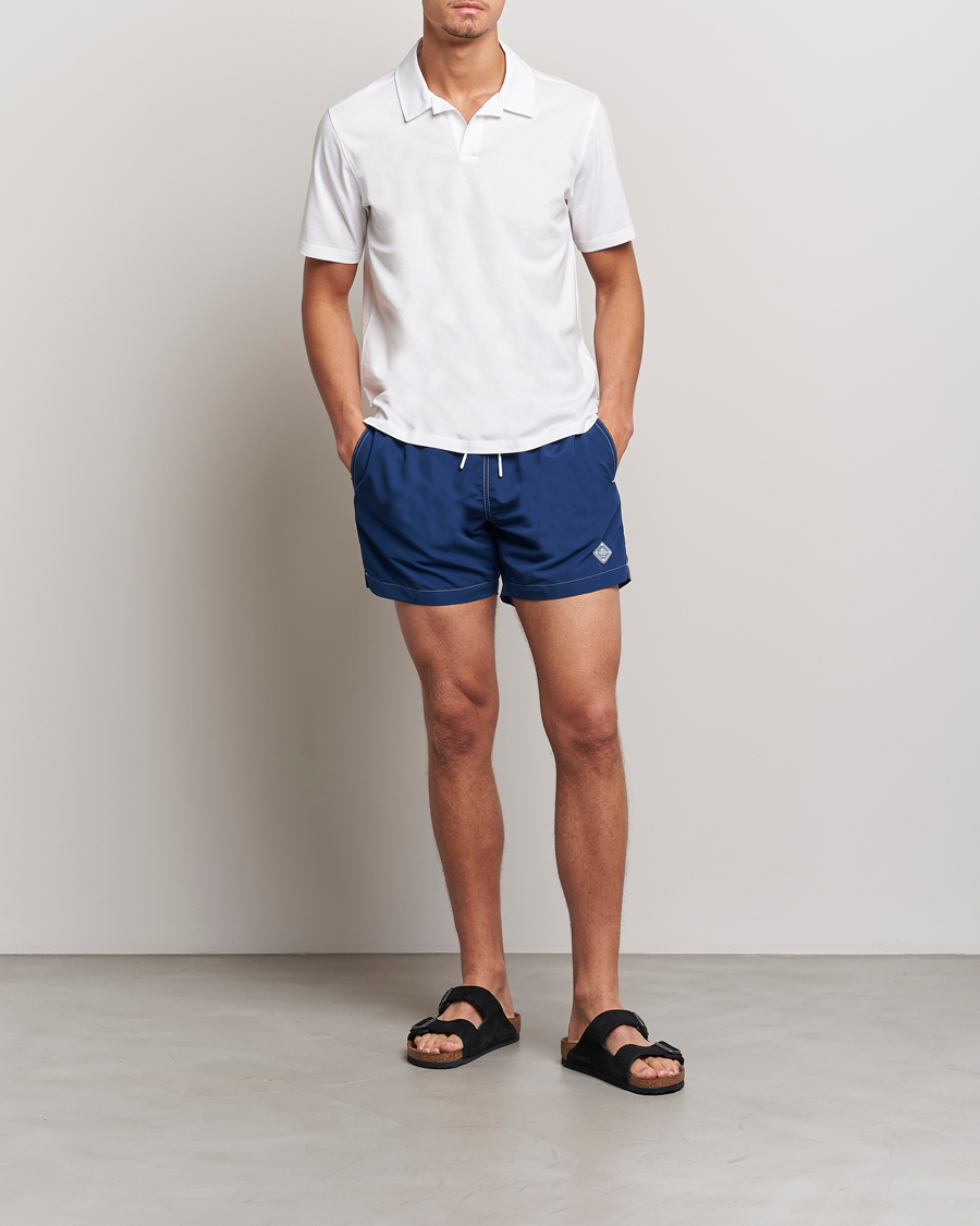 Uomini | Costumi da bagno | J.Lindeberg | Banks Solid Swimshorts Midnight Blue