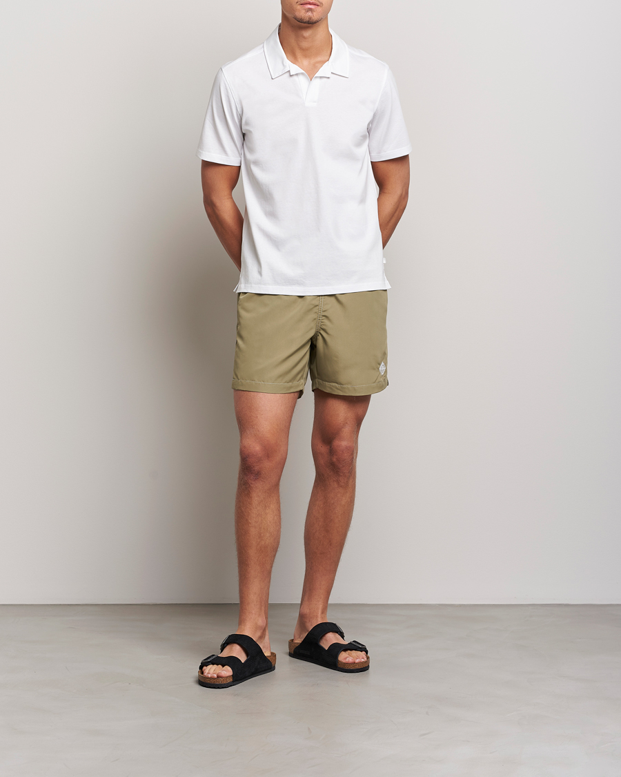 Uomini | Polo | J.Lindeberg | Asher Open Collar Polo Shirt White