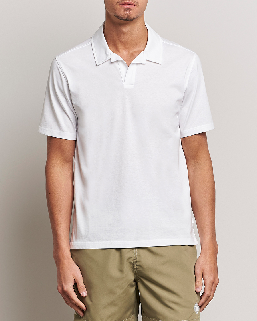 Uomini | Polo | J.Lindeberg | Asher Open Collar Polo Shirt White
