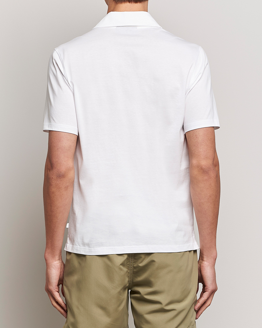 Uomini | Polo | J.Lindeberg | Asher Open Collar Polo Shirt White