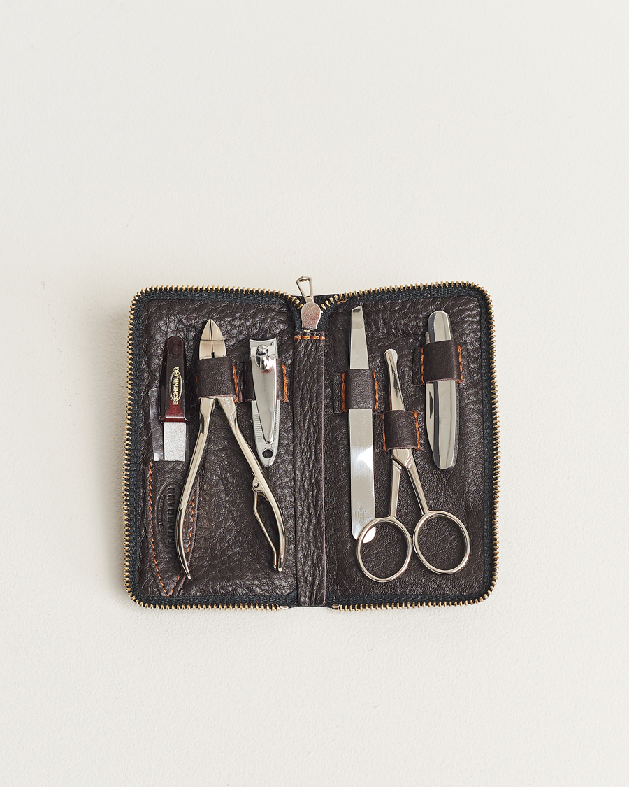 Uomini | Casa | F. Hammann | Men's Manicure Set Dark Brown