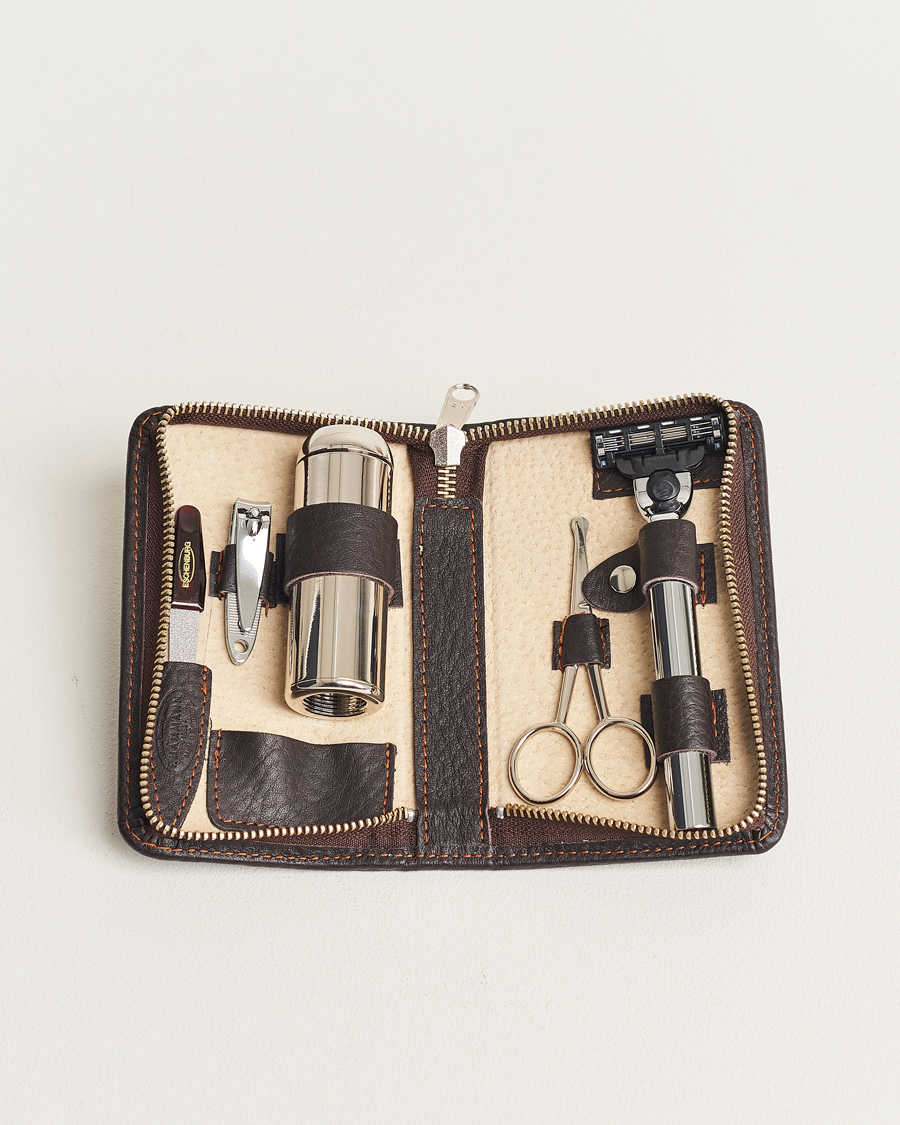 Uomini | Casa | F. Hammann | Shaving and Manicure Set Dark Brown