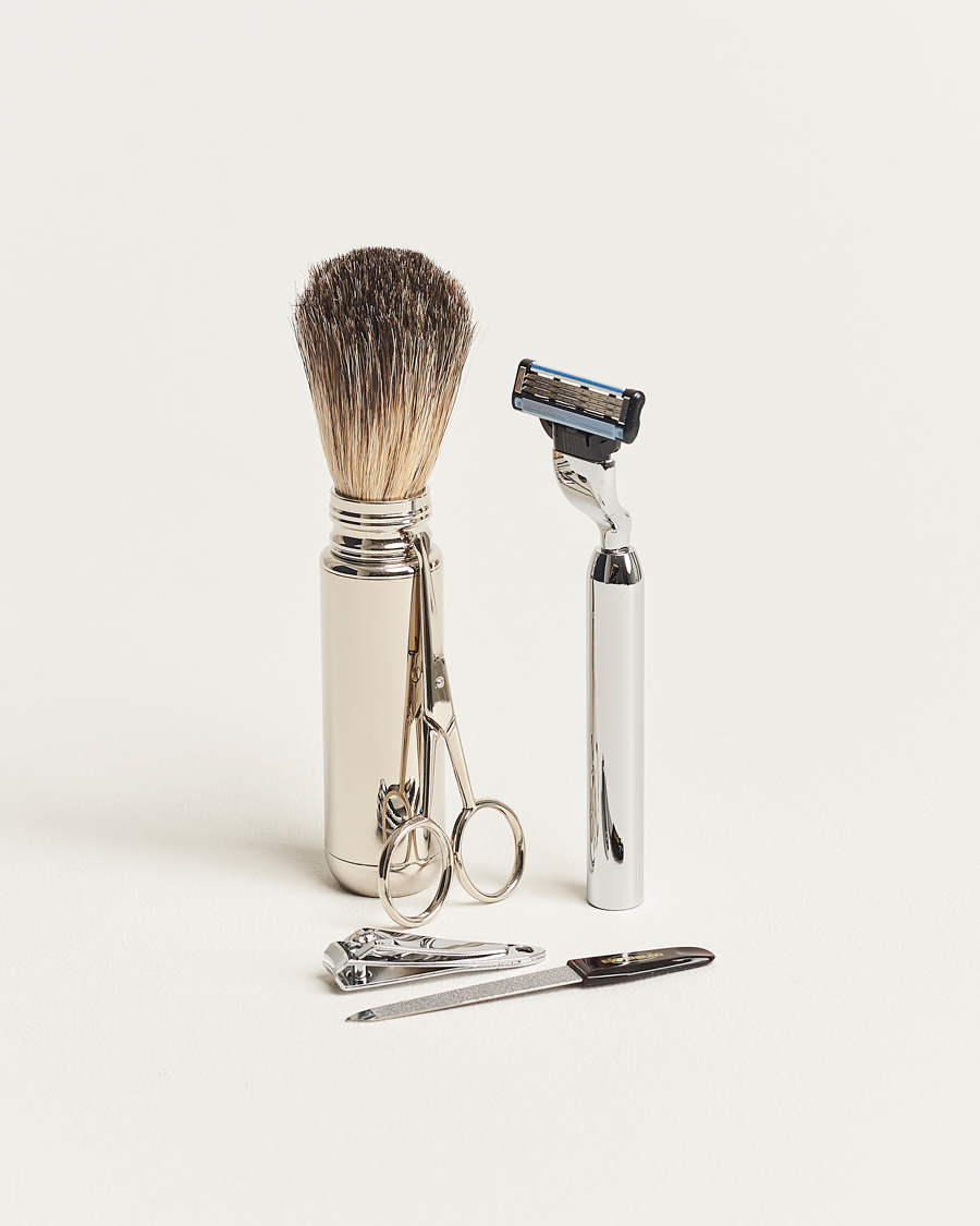 Uomini | Casa | F. Hammann | Shaving and Manicure Set Dark Brown