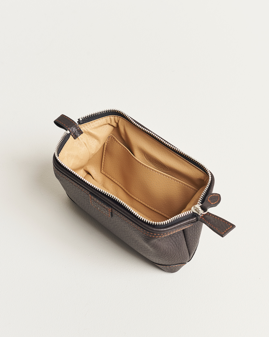 Uomini | Borse | F. Hammann | Small Washbag Dark Brown