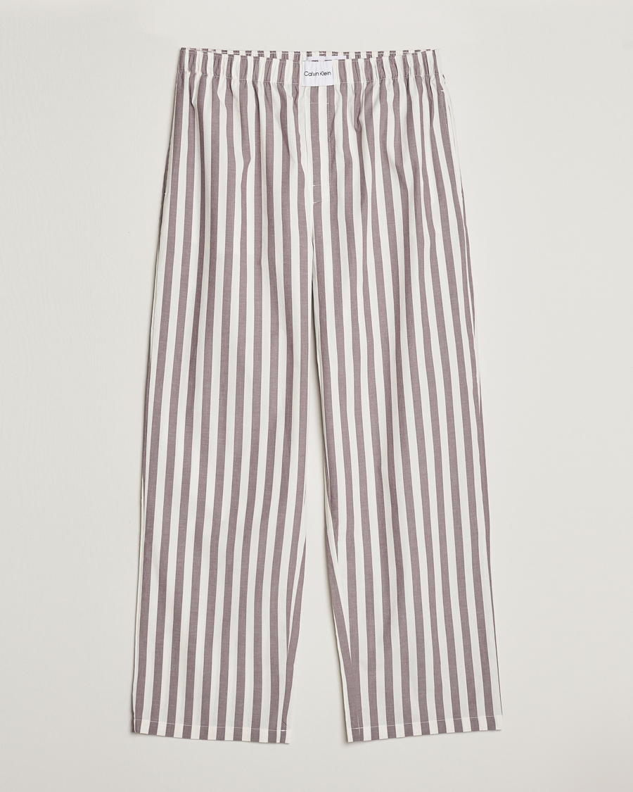 Uomini | Accappatoi & Pigiami | Calvin Klein | Cotton Striped Pyjama Pants White/Grey