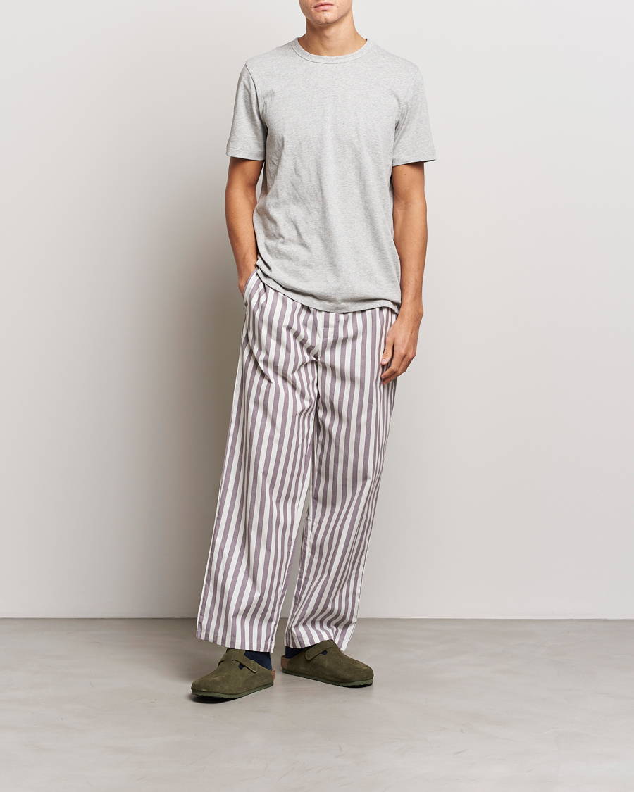 Uomini | Accappatoi & Pigiami | Calvin Klein | Cotton Striped Pyjama Pants White/Grey