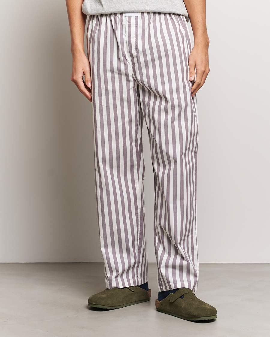 Uomini | Accappatoi & Pigiami | Calvin Klein | Cotton Striped Pyjama Pants White/Grey