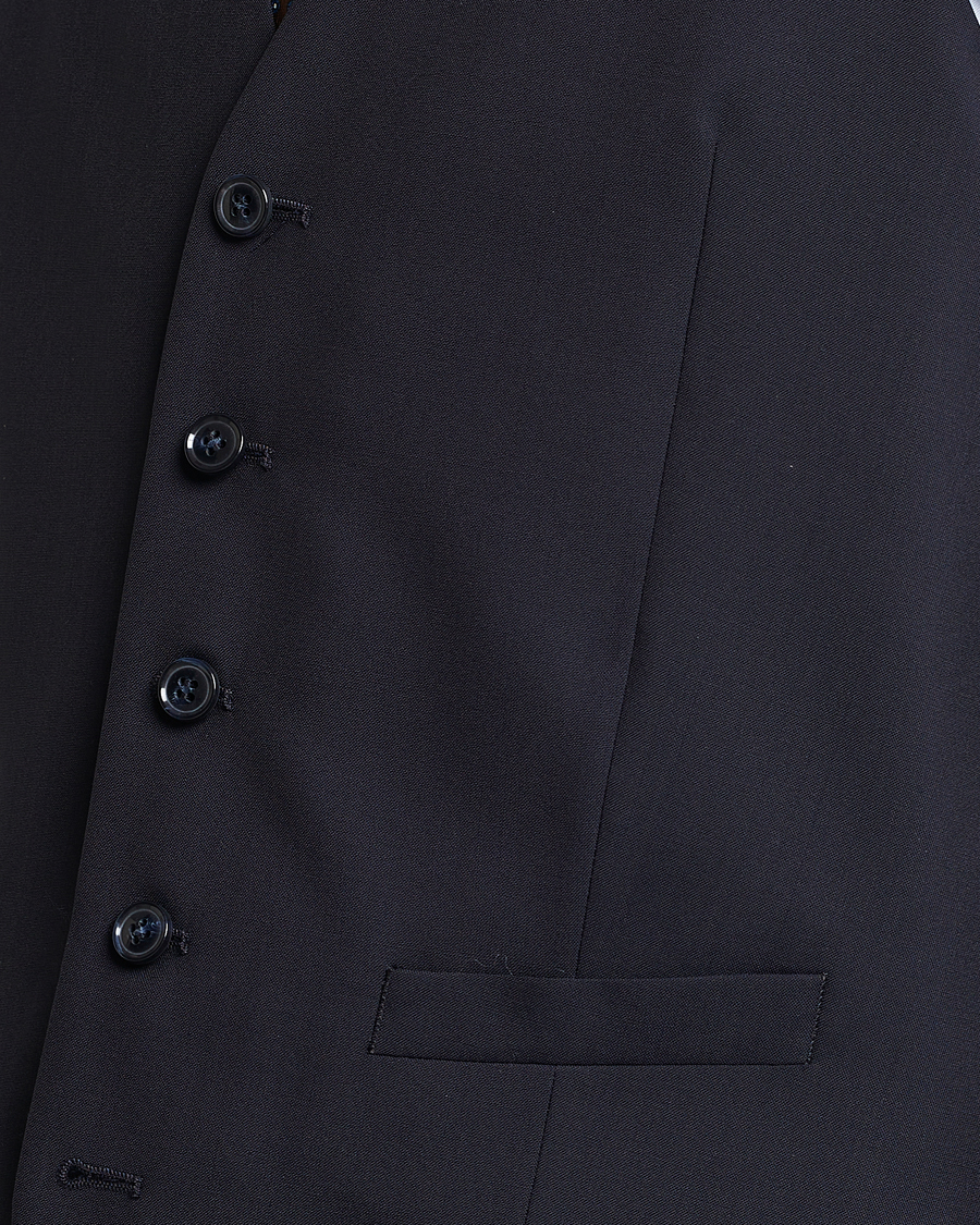 Uomini | Blazers | Oscar Jacobson | Carlo Wool Waistcoat Navy