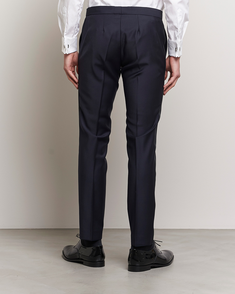 Uomini | Pantaloni | Oscar Jacobson | Duke Wool Trousers Navy