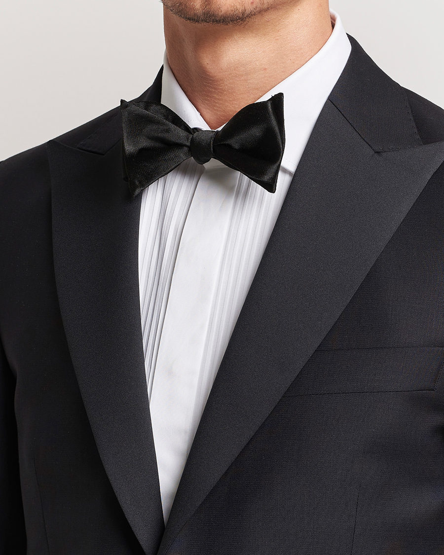 Uomini | Oscar Jacobson Bow Tie, Self Tie Black | Oscar Jacobson | Bow Tie, Self Tie Black