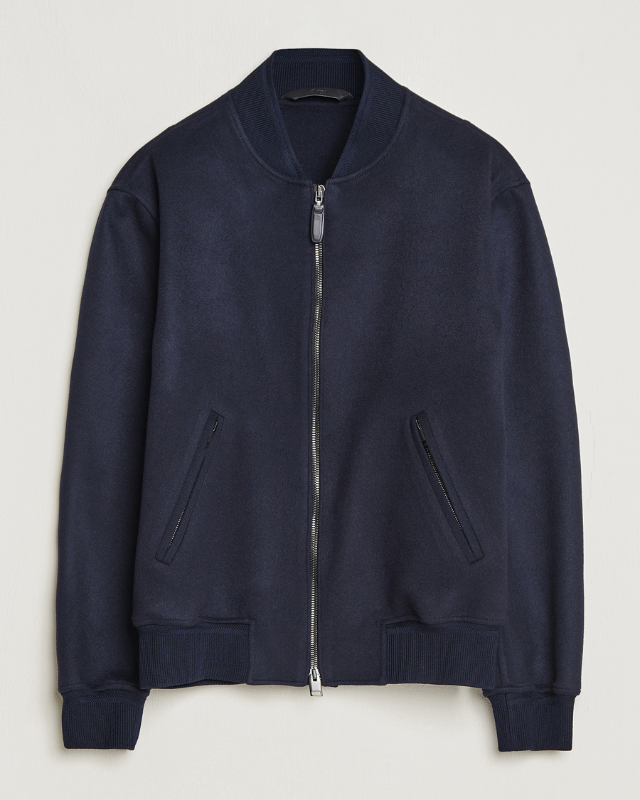 Uomini | Giacche | Brioni | Cashmere Blend Bomber Jacket Navy