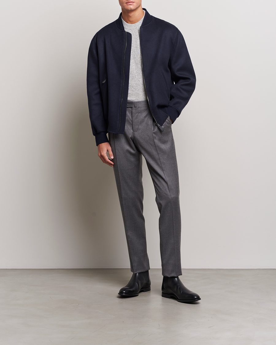 Uomini | Giacche | Brioni | Cashmere Blend Bomber Jacket Navy