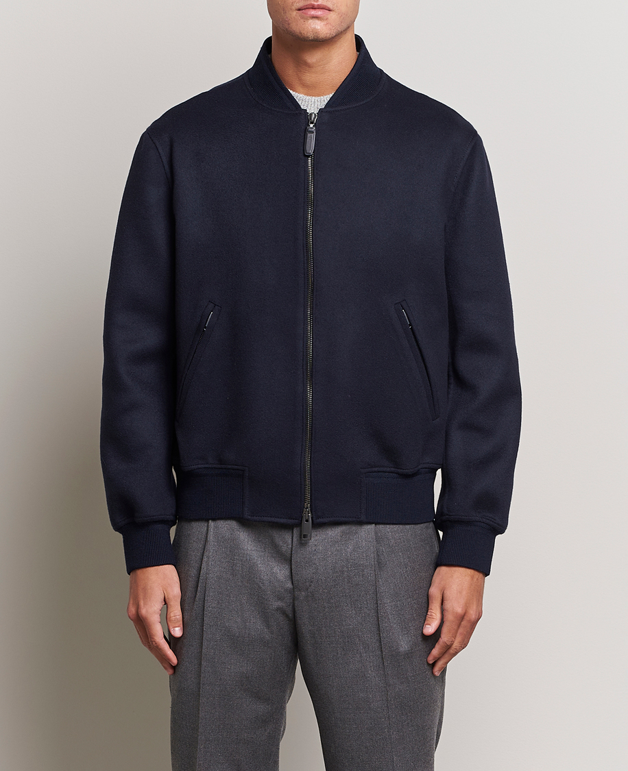 Uomini | Giacche | Brioni | Cashmere Blend Bomber Jacket Navy