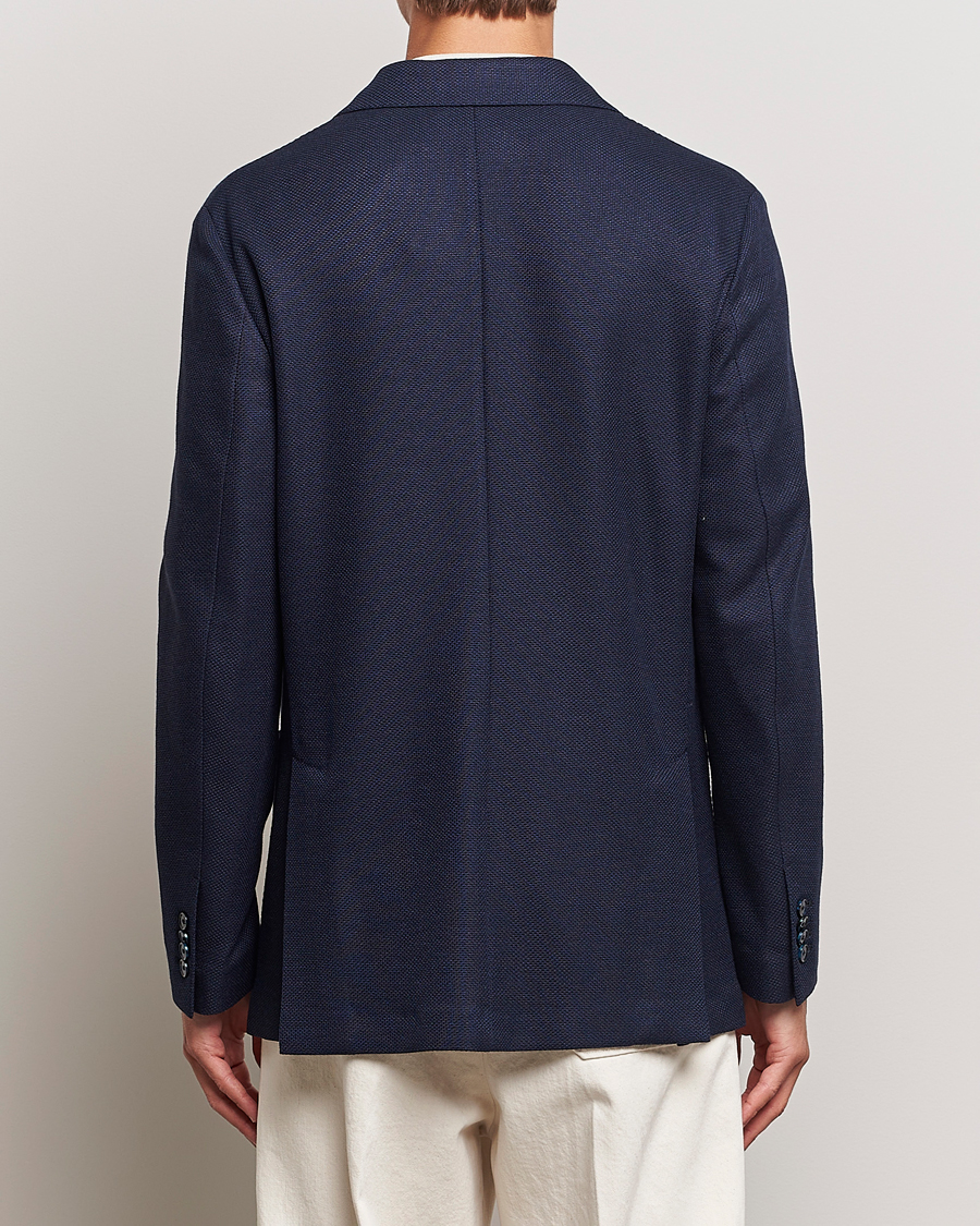 Uomini | Blazers | Brioni | Wool/Silk Jacquard Jersey Blazer Navy