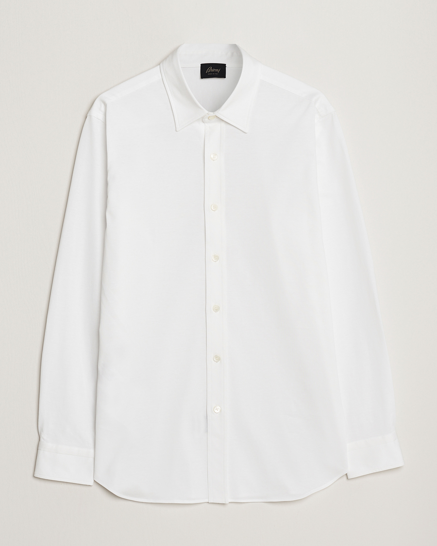 Uomini | Camicie | Brioni | Soft Cotton Jersey Shirt White