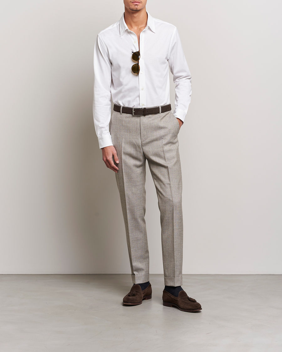 Uomini | Camicie | Brioni | Soft Cotton Jersey Shirt White